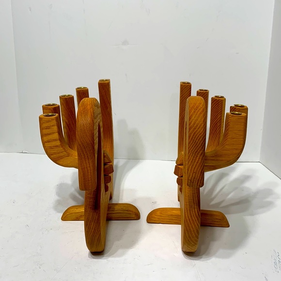 wooden swan candelabra vintage - Picture 3 of 16